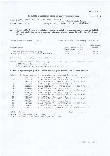 Příloha č. 1, List č. 1. K ZÁPISU O VÝSLEDKU VOLEB DO ZASTUPITELSTVA OBCE. Obec (městys, město, městská část, městský obvod): Praha-Kolovraty, okres: Hlavní mě…
