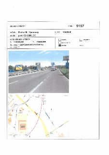 Dokument 'situace umístění' č. 9197. Město: Praha 09 - Vysočany, ulice: Kbelská, popis: proti ČS OMV, DC. Souřadnice X: 1040089.000, Y: 735656.000. Číslo jedna…