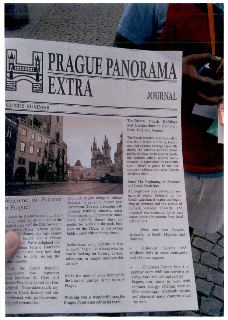 Naskenovaná stránka tiskoviny PRAGUE PANORAMA EXTRA JOURNAL, 02/2025 SUMMER. Obsahuje články o letních tradicích, svátcích a akcích v České republice a Praze (…