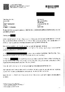 Dokument 'Poskytnutí informace podle zákona č. 106/1999 Sb., o svobodném přístupu k informacím'. Odesílatel: Hlavní město Praha, Magistrát hlavního města Prahy…
