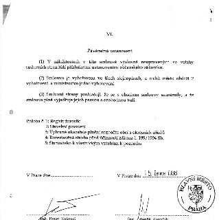 Závěrečná ustanovení smlouvy (článek VI.). Smlouva se řídí občanským zákoníkem, vyhotovena ve třech stejnopisech. Přílohy: 1. Registr investic, 2. Stavební pov…