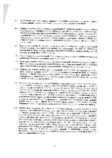 Strana 3 smlouvy obsahující body 3.5 až 3.12. Body se týkají pravidel pro čerpání finančních prostředků, povinností příjemce (vedení účetnictví, kontrola, záka…
