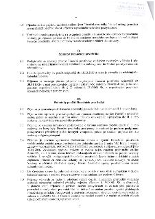 Strana 2 smlouvy o poskytnutí finančních prostředků. Obsahuje body: 1.3 a 1.4 (změna projektu), II. Splatnost finančních prostředků (body 2.1 až 2.3, termíny 1…