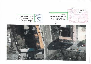 Ortofotomapa lokality (ulice Keplerova a Hládkov) s ručně psanými poznámkami a razítkem Policie České republiky (Krajské ředitelství police hl. m. Prahy, Odbor…