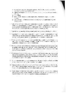 Text smlouvy o poskytnutí dotace, body 3c až 12: c) zahájení insolvenčního řízení, d) nepravdivé údaje, e) likvidace, f) změna právní formy, g) opakované nepln…