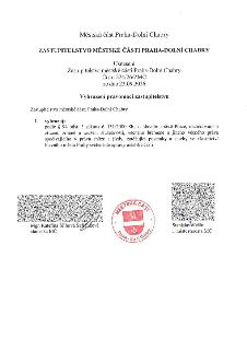 Městská část Praha-Dolní Chabry, Zastupitelstvo městské části Praha-Dolní Chabry. Usnesení Zastupitelstva městské části Praha-Dolní Chabry Číslo 224/26/ZMČ ze…