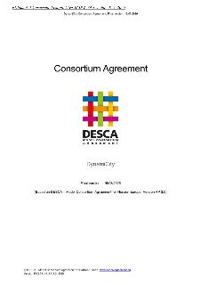 Titulní strana dokumentu: Příloha č. 1 k usnesení Zastupitelstva HMP č. 34/3 ze dne 28. 5. 2026. Název dokumentu: Consortium Agreement, projekt Dynamicity. Ver…