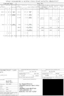 Geometrický plán pro rozdělení pozemku. Číslo plánu: 4700-7/2026. Vyhotovitel: Ing. Pavel Šíbr, Benkova 940/12, 149 00 Praha 4. Okres: -, Obec: Praha, Kat. úze…