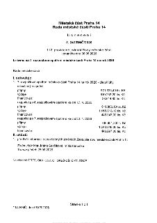 Městská část Praha 14, Rada městské části Praha 14, Usnesení č. 243/RMČ/2026, 112. pravidelné jednání Rady městské části konaného dne 06.05.2026 k návrhu na 7.…