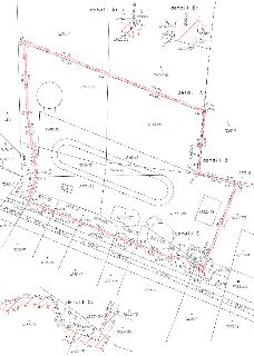 Katastrální mapa zobrazující parcely (např. 1240/7, 1240/35, 1240/34, 1233/20, 1233/24, 1230/11 atd.) s vyznačenými parcelními čísly, čísly bodů a rozměry (nap…