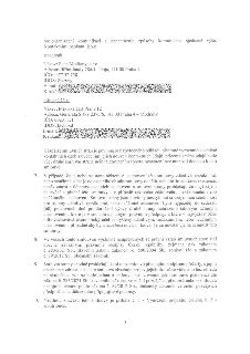 Textová část smlouvy obsahující kontaktní údaje a právní ustanovení. Kontaktní osoby: stavebník 'Flats Modřany, s.r.o.', adresa: Jiřího Jandy 786/1, Troja, 171…