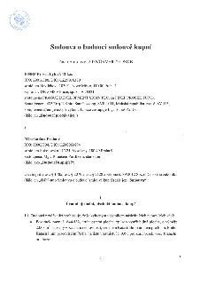 Smlouva o budoucí smlouvě kupní, číslo smlouvy: 2026/OSM/0072/DSOB. Smluvní strany: Budoucí prodávající: FINEP Prosek bytová 12 k.s., IČO: 29016380, se sídlem…