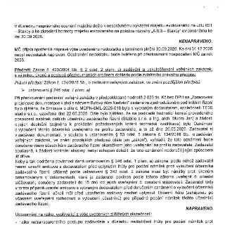 Dokument popisující dvě zjištění z kontroly hospodaření MČ:

1. Nesprávné ocenění a vykázání majetku na účtu 021 - Stavby (položka rozvahy A.II.3) ke dni 30.09…