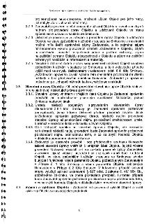 Strana 5 smlouvy o nájmu objektu a o poskytování facility managementu. Obsahuje body 3.7.3 až 3.9: 3.7.3 Povinnost zadavatele snášet omezení v užívání objektu…