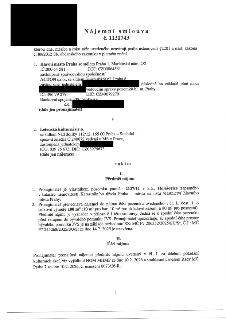 Nájemní smlouva č. 1131743 uzavřená mezi Hlavním městem Praha (pronajímatel, zastoupeným správcovskou společností ACTON s.r.o.) a Letenskou kulturní s.r.o. (ná…