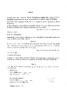Zápis ze zasedání zastupitelstva obce Adamov ze dne 31.12.2025. Bod 3: Zastupitelka Marie Huňáčková složila slib, nahradila zesnulého zastupitele Václava Duška…