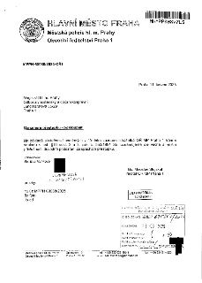 HLAVNÍ MĚSTO PRAHA, Městská policie hl. m. Prahy, Obvodní ředitelství Praha 1. MHMPP09XV7LS. MPPH 60988/2025-OŘ. Praha 11. červen 2025. Magistrát hl. m. Prahy,…