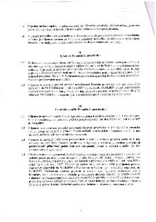 Strana 2 smlouvy o poskytnutí finančních prostředků. Obsahuje body: 1.3 (změna projektu), 1.4 (nesouhlas poskytovatele), II. Splatnost finančních prostředků (2…