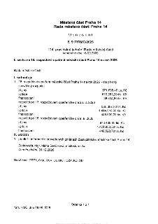 Usnesení Rady městské části Praha 14 č. 517/RMČ/2026 ze dne 16.09.2026 k návrhu na 18. rozpočtové opatření městské části Praha 14 na rok 2026. Rada schvaluje 1…