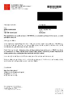 Úřední dopis Magistrátu hlavního města Prahy, odboru majetkových agend, ze dne 28.08.2026. Předmět: Poskytnutí informace podle zákona č. 106/1999 Sb. Magistrát…