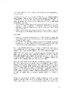 Úřední dokument obsahující vyjádření k návrhu oprav v okolí Mánesova mostu a Karlova mostu. Obsah: 
- Vyjádření k návrhu v zákonné lhůtě 20 dnů.
- Odkaz na zák…