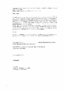 Druhá strana úředního rozhodnutí odboru pozemních komunikací a drah Magistrátu hlavního města Prahy. Obsahuje podmínku umístění reklamního zařízení (min. 6 m o…