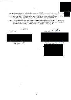 Závěrečná část smlouvy obsahující body 7.6 až 7.8: 7.6 Smlouva je vyhotovena ve dvou stejnopisech. 7.7 Smluvní strany stvrzují, že smlouva byla sjednána svobod…