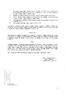 Naskenovaná stránka textového dokumentu s podmínkami, odůvodněním a poučením. Obsahuje body 1 až 5 (Dopravní značení bude osazeno dle zásad TP66..., Materiál,…