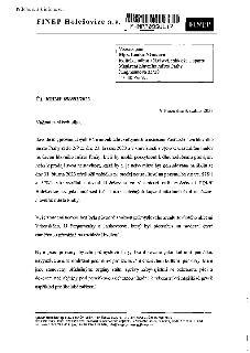 Dopis společnosti FINEP Holešovice a.s. adresovaný Mgr. Lence Němcové (Magistrát hl. m. Prahy) ze dne 3. dubna 2023 (č.j. MHMP 658892/2023). Předmětem je nabíd…