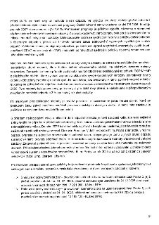 Text dokumentu popisující způsob stanovení předpokládané hodnoty veřejné zakázky: 1) Inflace: 34 % pro část režijních nákladů a cen odpadů, pro rok 2027 stanov…
