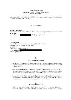 Veřejnoprávní smlouva o poskytnutí dotace z rozpočtu MČ Praha 20, číslo: S/12/2026/0089. Smluvní strany: Poskytovatel: Městská část Praha 20, sídlo: Jívanská 6…