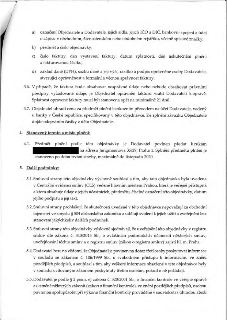 Naskenovaná stránka textového dokumentu (smlouvy či objednávki) obsahující body o náležitostech fakturace, splatnosti, termínu a místu plnění (Jungmannova 35/2…