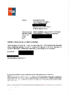 Dokument společnosti Technická správa komunikací hl. m. Prahy, a.s. (TSK) ze dne 05.08.2025. Předmět: Vyjádření k výkupu pozemku p. č. 3958/6 v k. ú. Modřany.…