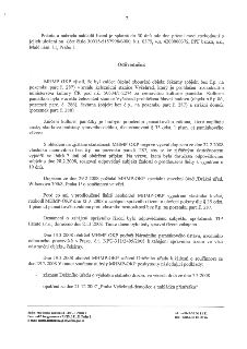 Druhá strana úředního dokumentu (oznámení o zahájení správního řízení). Obsah: 
- Platební údaje pro pokutu: účet 30015-5157998/6000, k.s. 0379, v.s. 420000037…