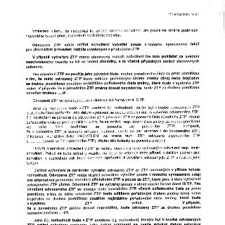 Dokument MD-6084/2023-150/1 stanovující podmínky pro vytváření odvozených ZTP (záznamů technického průkazu). Klíčové body: 1. Změna se týká podmínek, nikoliv r…