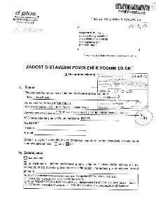 Žádost o stavební povolení k vodním dílům dle § 15 vodního zákona. Žadatel: Hlavní město Praha, Mariánské náměstí 2/2, 110 00 Praha 1 - Staré Město, IČO 000645…