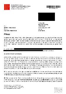 Příkaz Magistrátu hlavního města Prahy, odboru živnostenského a občanskosprávního, č. j. MHMP 716655/2025, sp. zn. S-MHMP 675867/2025 ze dne 02.07.2025. Obvině…