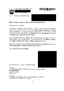 Žádost o dotaci na projektovou dokumentaci Střední školy Blatov, Městská část Praha 21. Adresát: Ing. Zdeněk Kovářík, radní pro oblast financí, rozpočtu, fondů…