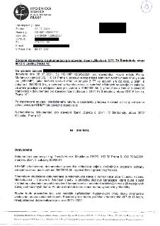 Závazné stanovisko Hygienické stanice hlavního města Prahy ze dne 23. 07. 2021 (spis. zn. S-HSHMP 42595/2021) k dokumentaci pro stavební řízení 'Stavba č. 3171…