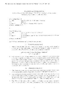 Příloha usnesení Zastupitelstva městské části Praha 12 č. Z-27-007-26. Plánovací smlouva uzavřená dle ust. § 130 a násl. zákona č. 283/2021 Sb., stavebního zák…