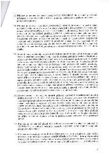 Strana 4 smlouvy o poskytnutí dotace obsahující body 10 až 15: 10. Povinnost příjemce poskytnout informace o projektu. 11. Povinnost informovat o změnách údajů…