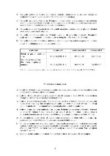 Strana 3 právního dokumentu obsahující body b) až f) a článek IV. Závěrečná ustanovení (body a) až g)). Obsahuje tabulku plateb: 1. Zhotovitel: Pelčák a partne…