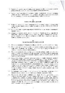 Strana 2 smlouvy o poskytnutí finančních prostředků. Obsahuje články: 1.3 (změna projektu), 1.4 (nesouhlas poskytovatele), II. Splatnost finančních prostředků…
