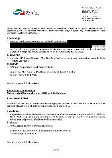 Výpis z usnesení Rady MČ Praha-Zbraslav: 1. Schválení darovací smlouvy na příspěvek na vývoz odpadních vod pro žadatele (jméno začerněno) v návaznosti na pravi…