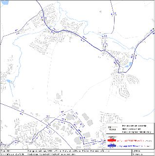Kartogram počtu spojů PID (Pražské integrované dopravy) v oblasti Praha - Křeslice, Průhonice a Čestlice. Mapa zobrazuje intenzitu spojů na jednotlivých úsecíc…