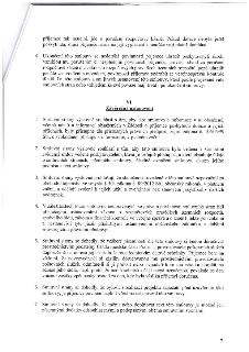 Textová část smlouvy o poskytnutí dotace, obsahující bod 4 (ukončení smlouvy) a článek VI. Závěrečná ustanovení (body 1-7). Dokument řeší zveřejňování informac…