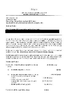 Zápis z jednání o finančním vypořádání za rok 2018 městské části Praha 1 ze dne 7. 3. 2019. Účastníci: Mgr. et Mgr. Vladan Brož (člen Rady MČ Praha 1), Ing. Zd…