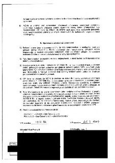 Dokument obsahuje závěrečná ustanovení memoranda o spolupráci mezi Městskou částí Praha 6 a společností CPI Reality, a.s. Klíčové body: 8) MČP6 poskytne součin…