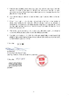Závěrečná ustanovení smlouvy (body 5-9): 5. Smluvní strany prohlašují, že skutečnosti uvedené v této smlouvě nepovažují za obchodní tajemství ve smyslu § 504 z…