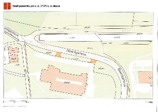 Katastrální mapa části pozemku parc. č. 373/1 v k. ú. Motol. Mapa zobrazuje ulici Roentgenova a okolní parcely, včetně čísel parcel: 373/57, 373/54, 373/55, 37…